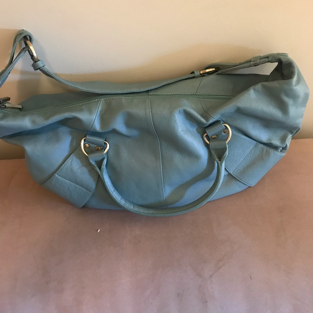 The Find aqua blue hobo bag